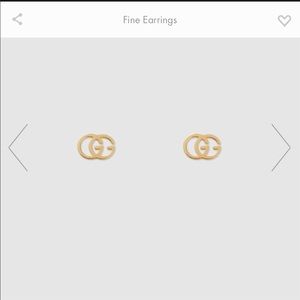 18k Gold Gucci GG Stud Earrings